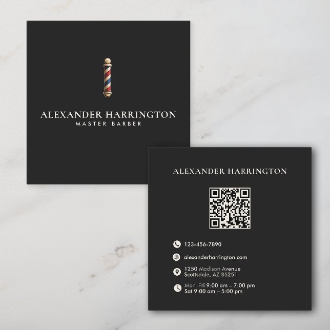 Black Ivory Master Friseur QR-Code Visitenkarte (Von Creator hochgeladen)