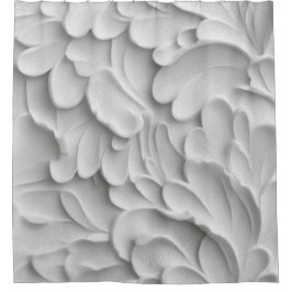 Black & Ivory Textured Shower Curtain  Duschvorhang