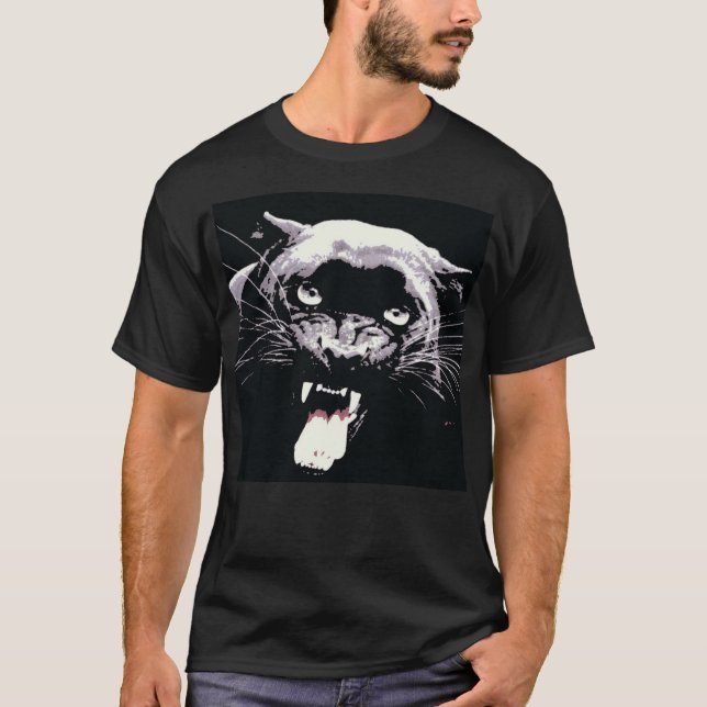 Black Jaguar Panther T-Shirt (Vorderseite)