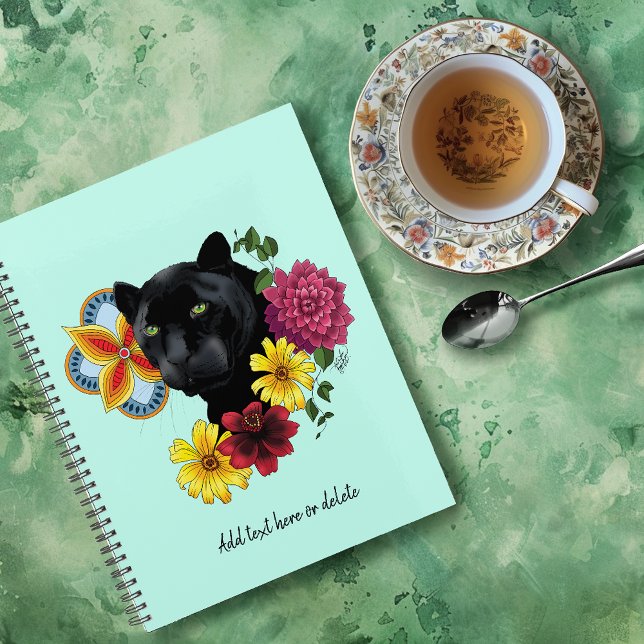 Black Jaguar Portrait Blume Planer (Von Creator hochgeladen)