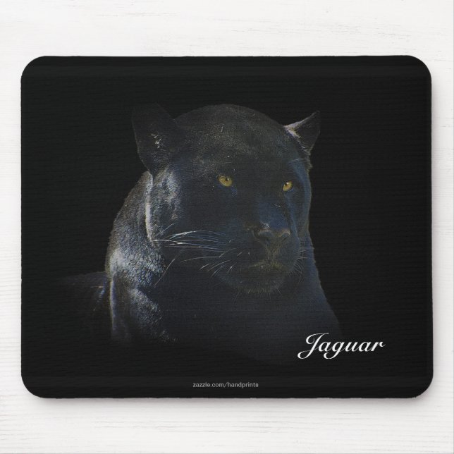 Black Jaguar Wild Cat Animal-Lover Mousepad (Vorne)