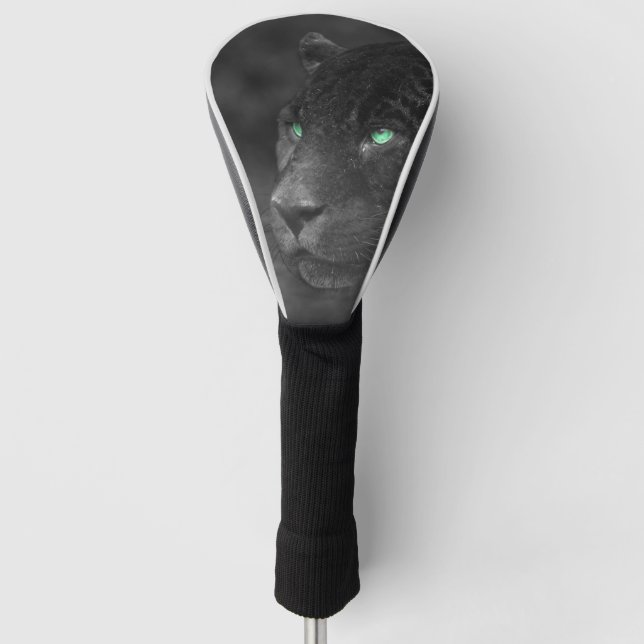 Black Jaguars Emerald Gaze Golf Headcover (Vorderseite)