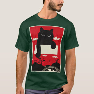 Black Japanisch Katze Kawaii Cat Lover Niedlich Ne T-Shirt