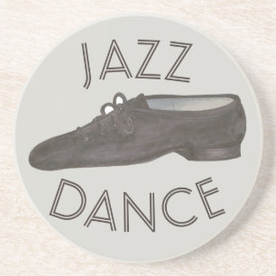 Black Jazz Dance Shoe Teacher Choreograf Sandstein Untersetzer