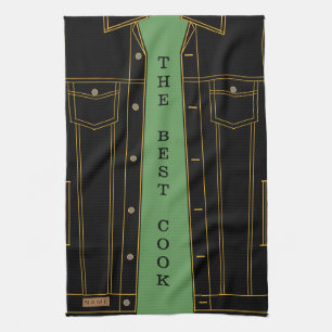 Black Jeans Jacket Funny Kitchen Handtuch Custom T