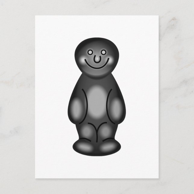 Black Jelly Baby Postkarte (Vorderseite)