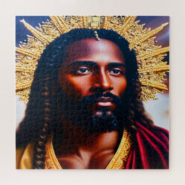 Black Jesus 676-Piece Jigsaw Puzzle (Horizontal)