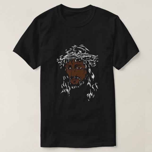 Black Jesus Black History Mont BLM Melanin Christ T-Shirt (Design vorne)