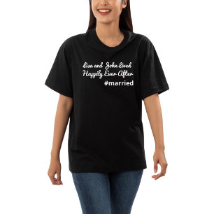 Black Just Married Ehefrau Wedding Party Bridge T-Shirt