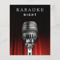 Black Karaoke Night Party Einladung