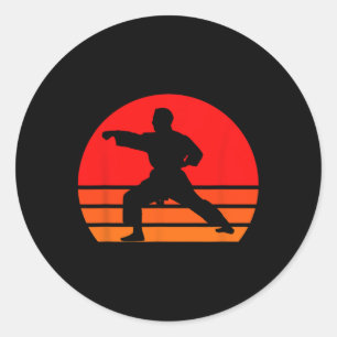 Black Karate Shirt1 Runder Aufkleber