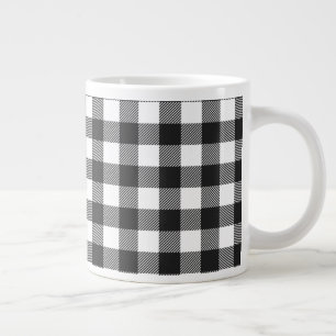 Black Kariert Buffalo Karo Pattern Jumbo-Tasse