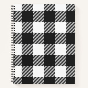 Black Kariert Buffalo Karo Pattern Notizbuch