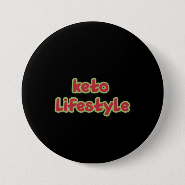 Black Keto Lifestyle Button (Vorderseite)
