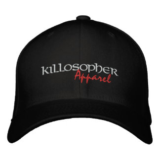 Black Killosopher Apparel Flexfit Cap Bestickte Baseballkappe