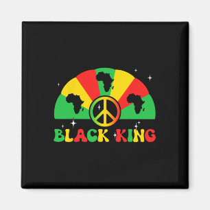 Black King African American Junetenth 1865 Black Magnet