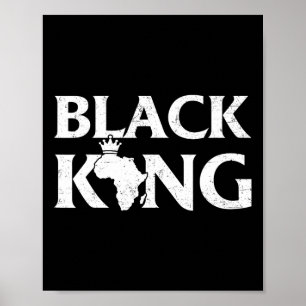 Black King African Map Black Pride Melanin Kinder Poster
