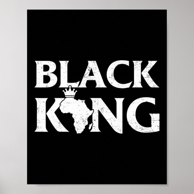 Black King African Map Black Pride Melanin Kinder Poster (Vorne)