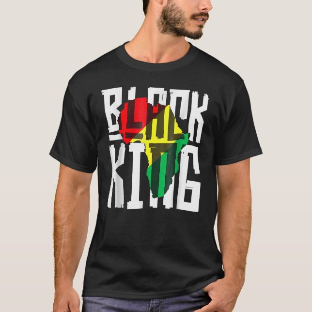 Black King Black Power Black History Monte T-Shirt (Vorderseite)
