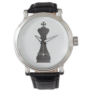 Black King Chess Armbanduhr