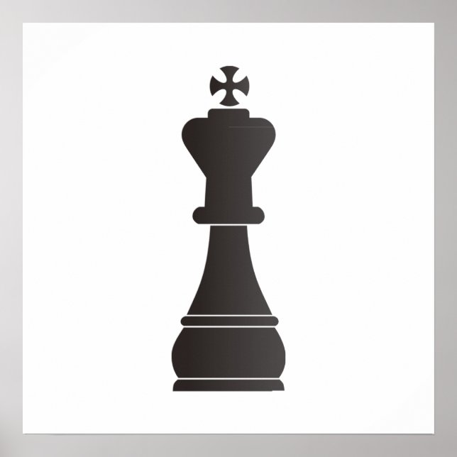 Black King Chess Poster (Vorne)