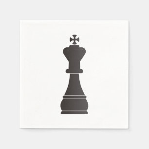 Black King Chess Serviette