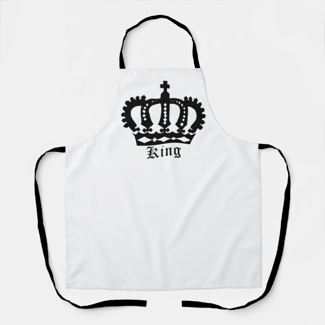 Black King Crown auf Schürze (Vorderseite)