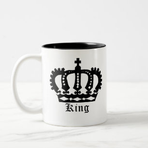 Black King Crown auf Zweifarbige Tasse