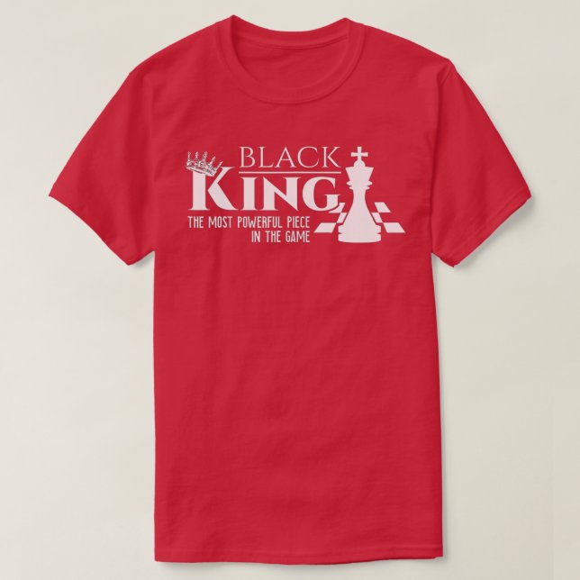 Black King - das mächtigste Stück im Spiel - T-Shirt (Design vorne)