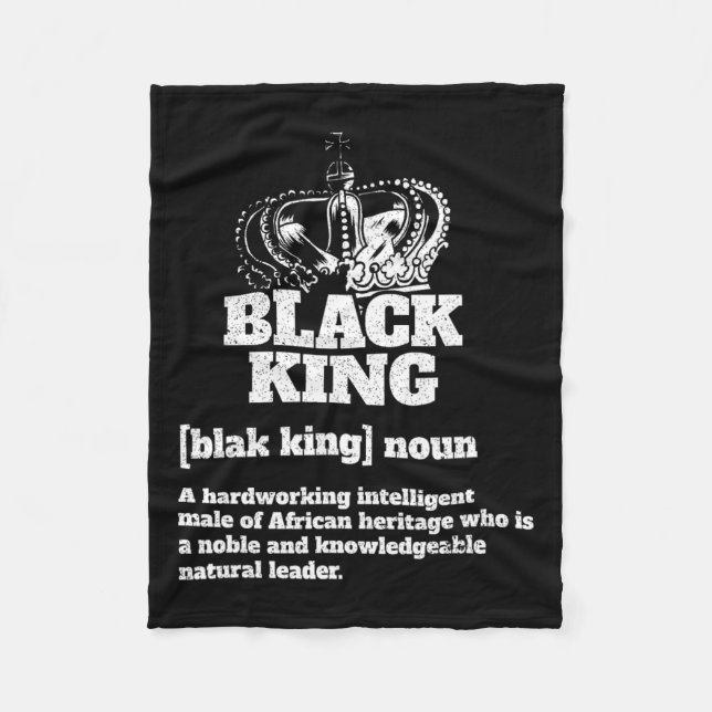 Black King Definition Afrikanischer Stolz Fleecedecke (Vorderseite)