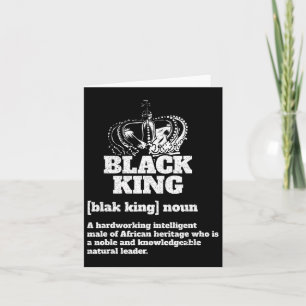 Black King Definition Afrikanischer Stolz Karte