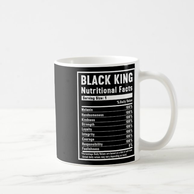 Black King ernährungswissenschaftliche Fakten Afri Kaffeetasse (Rechts)