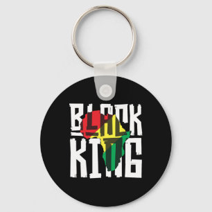 Black King for Boys Men History Montag Afrika Trib Schlüsselanhänger