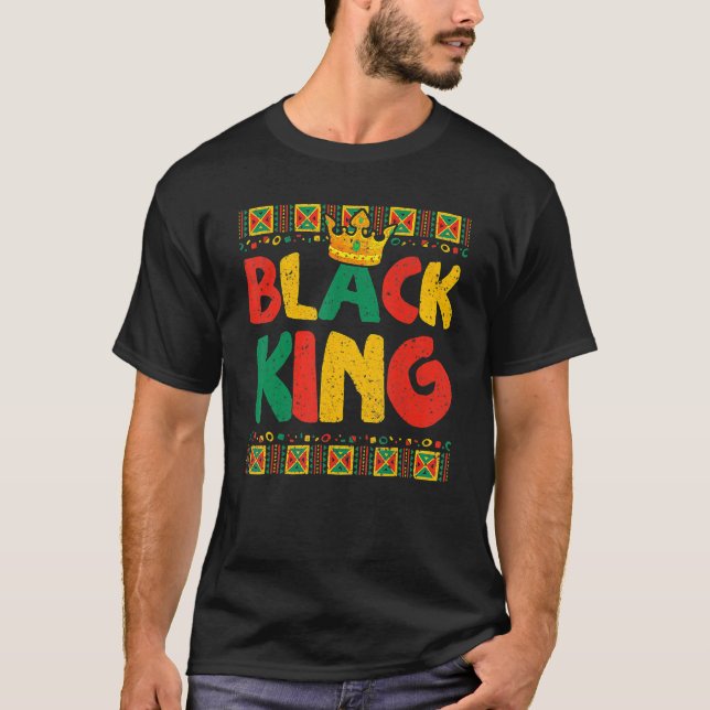 Black King History Month Proud Afro African Queen  T-Shirt (Vorderseite)