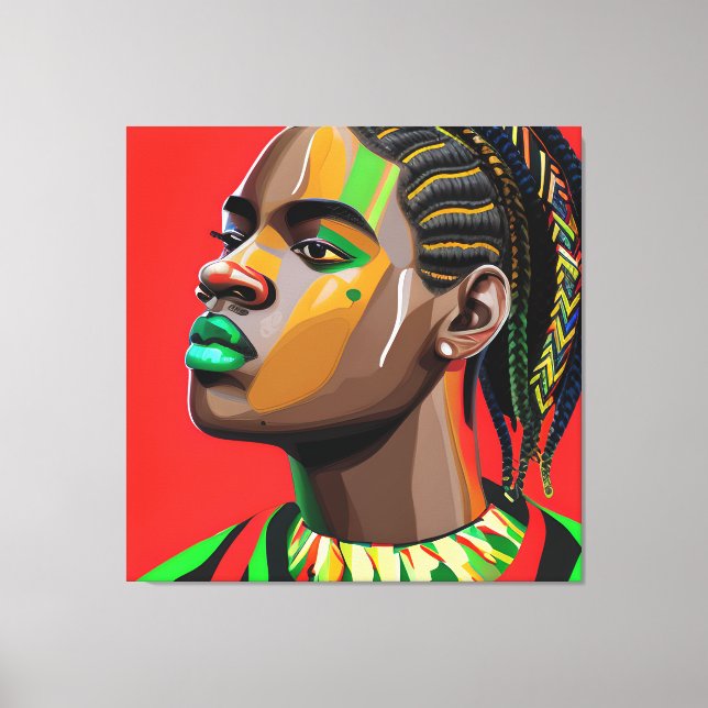 Black King Melanin Man Bruh Men Son Boy Prince Leinwanddruck (Vorderseite)