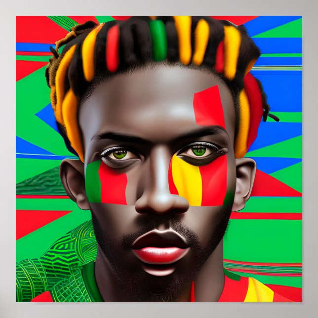 Black King Melanin Man Bruh Men Son Boy Prince Poster (Vorne)