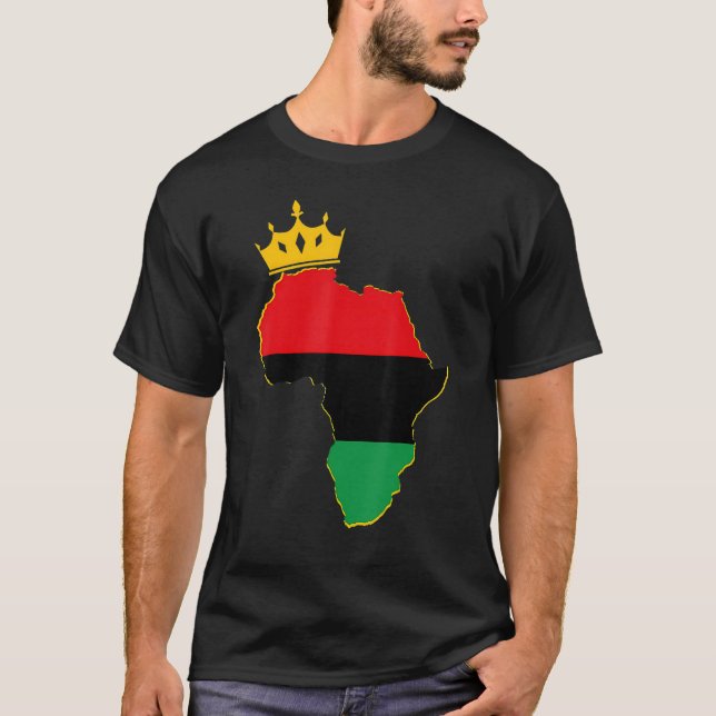 Black King Queen Couple Matching African American  T-Shirt (Vorderseite)