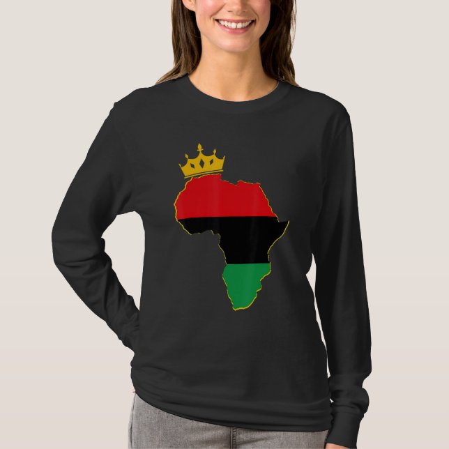 Black King Queen Couple Matching African American  T-Shirt (Vorderseite)