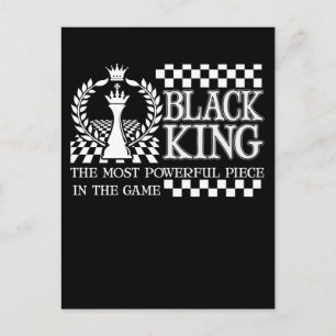 Black King Schach Piece Black African American Men Postkarte