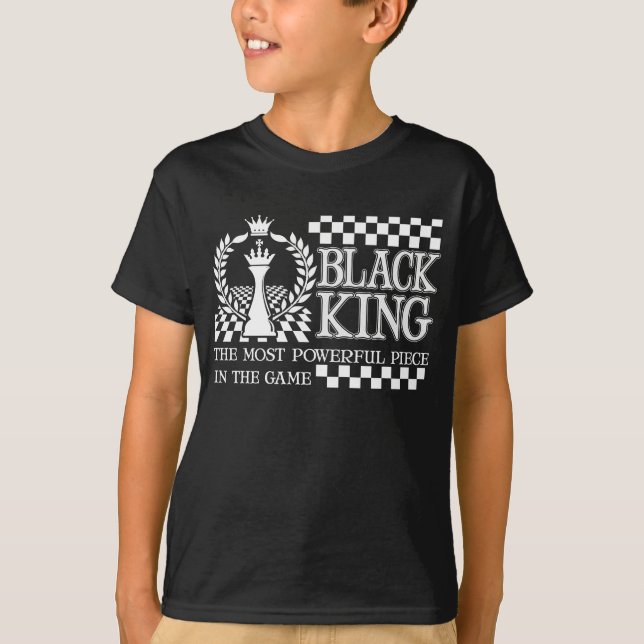 Black King Schach Piece Black African American Men T-Shirt (Vorderseite)