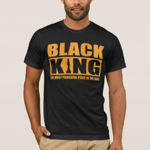Black King Schach T-Shirt