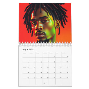 Black Kings Melanin Men Afrozentric Bruh Dreadlock Kalender