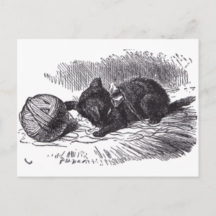 Black Kitten Postkarte