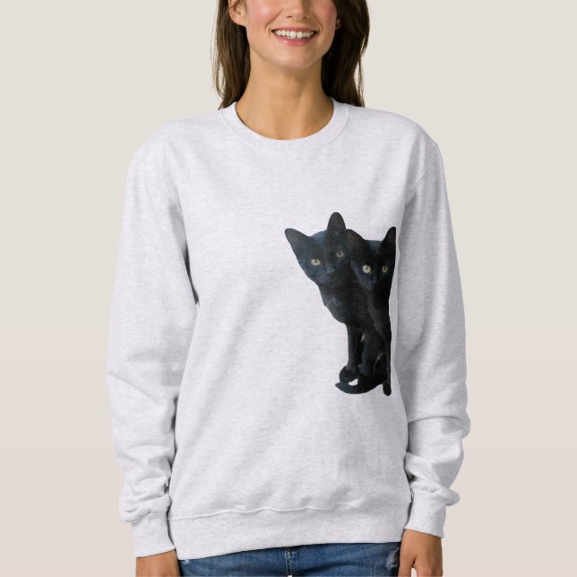 Black Kittens Sweatshirt (Vorderseite)