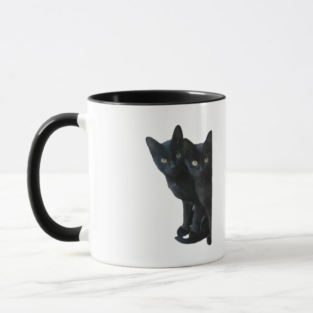 Black kittens tasse (Links)
