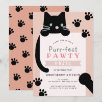 Black Kitty Cat Girl Pink Geburtstag