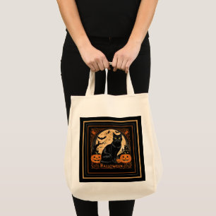 Black Kitty Cat Halloween Tragetasche