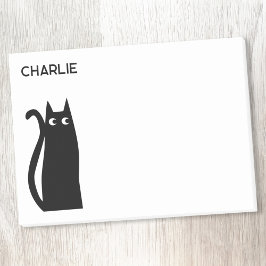 Black Kitty Cat Personalisiert Post-it Klebezettel