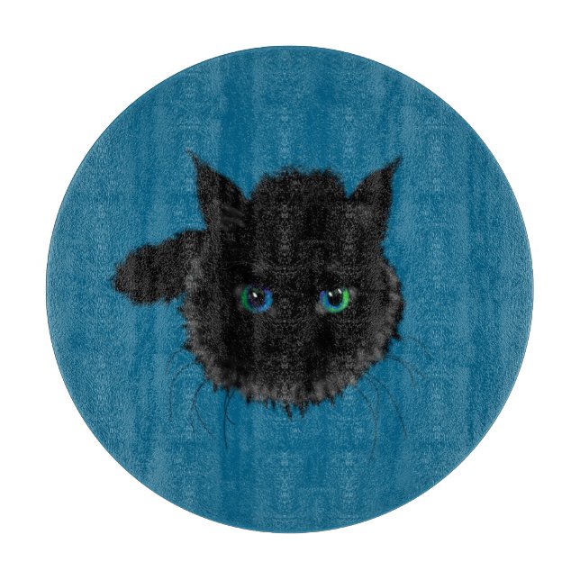Black Kitty Schneidebrett (Vorderseite)