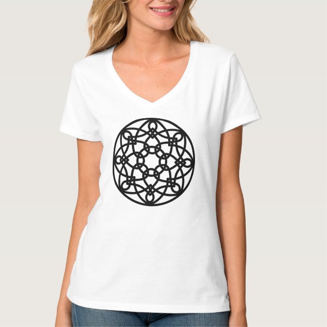 Black Knot Mandala T-Shirt (Vorderseite)